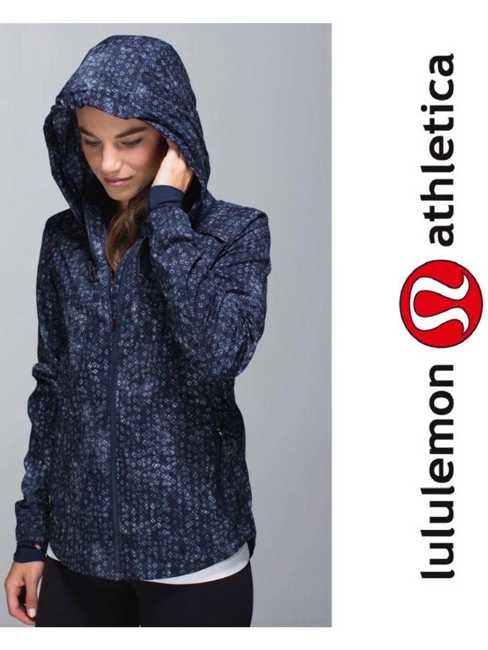 Lululemon Spring Forward Jacket Kanoko Twist Inkwell Ghost 6 Like New